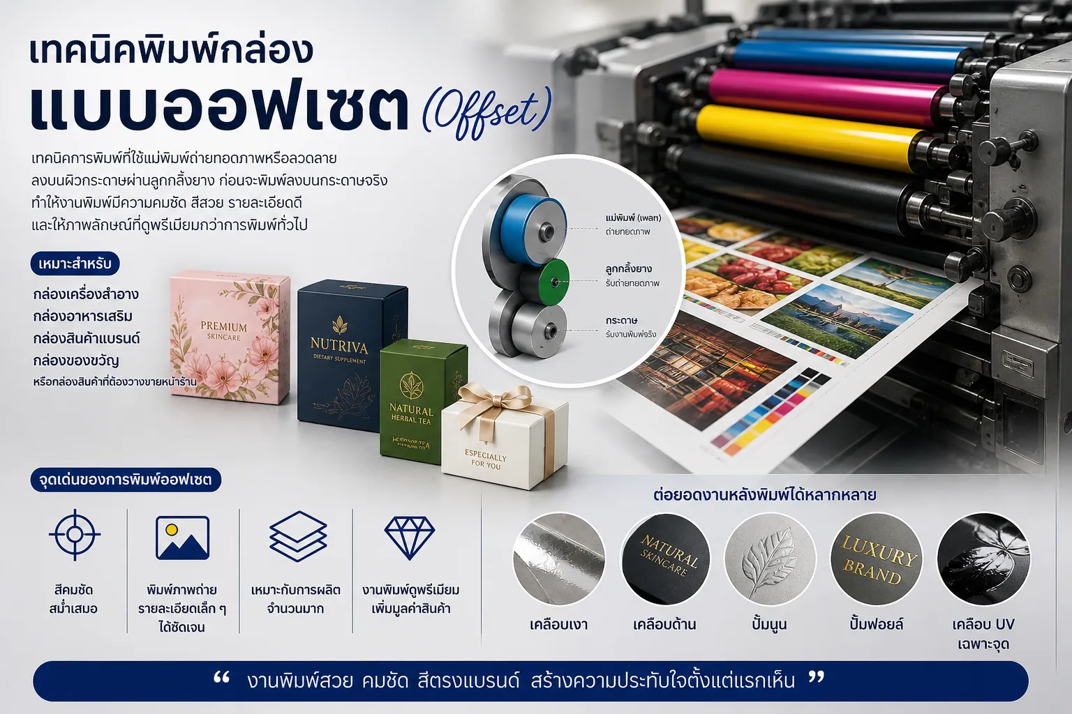 เปรียบเทียบเทคนิคพิมพ์กล่อง Offset vs Digital แบบไหนเหมาะกับแบรนด์ของคุณ?